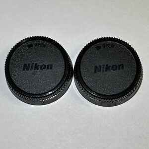 Nikon LF-1 Back Lens Cap Cover Black Lot of‎ 2 Original Genuine Camera Accessory